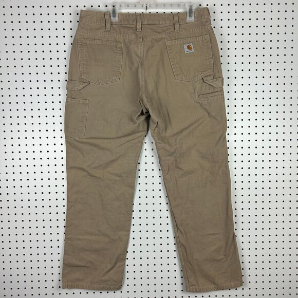 Carhartt Carpenter Pants Work Wear Women's 16 x 30 WB159 GKKH Khaki Tan Western‎ - Picture 1 of 6